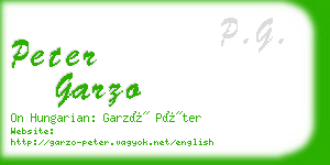 peter garzo business card